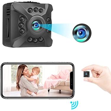 Imagem de AIYUNDI Câmera escondida do espião Mini 1080P sem fio WiFi câmera com áudio e vídeo ao vivo Câmera de vigilância de segurança doméstica,detecção de movimento Visão noturna Controle APP