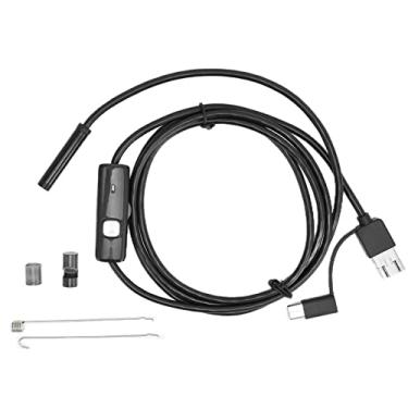 Imagem de Câmera De Endoscópio, Câmera De Inspeção De Boroscópio HD 3 Em 1, Câmera De Endoscópio USB Snake De 7 Mm Com 6 Luzes LED Para Computador Com Telefone Celular Android