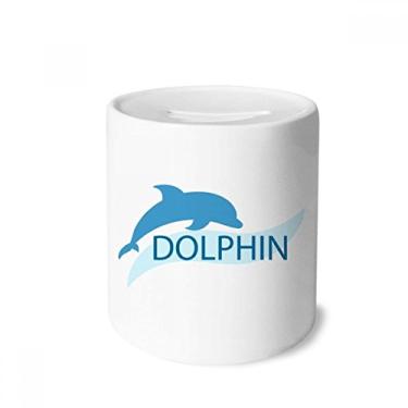 Imagem de Blue Ocean Docile Dolphin Illustrate caixa de dinheiro caixa de cerâmica porta-moedas presente de cofrinho