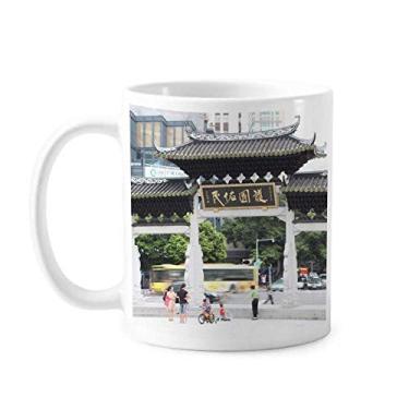 Imagem de Caneca de fotografia de arquitetura tradicional chinesa de cerâmica café xícara de porcelana louça