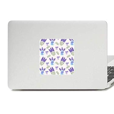 Imagem de Adesivo de vinil para decoração de plantas de lavanda para laptop decoração de PC