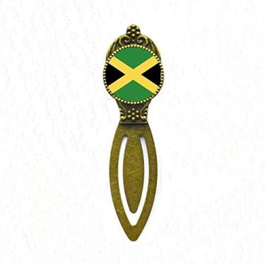 Imagem de Marcador de página retrô com a bandeira nacional da Jamaica na América do Norte
