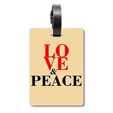 Imagem de Love and Peace World No War Mala de Bagagem Etiqueta de Bagagem Etiqueta para Bagagem