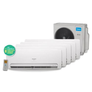 Imagem de Ar Condicionado Multi Split Inverter Springer Midea 1x9.000 e 4x12.000 BTU/h Quente e Frio Monofásico 38MBPA42M5 – 220 Volts