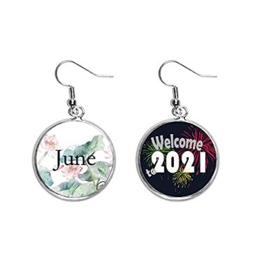 Imagem de Lindo brinco com pingente de orelha com estampa de lótus junho 2021 Blessing