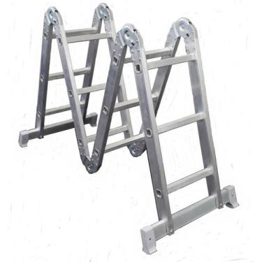 Imagem de Escada Alumínio Articulada 4X4 Com 13 Posições 16 Degraus - Real
