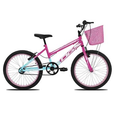 Imagem de Bicicleta Infantil Feminina Aro 20 KOG com Cestinha, Azul Degrade e Branco