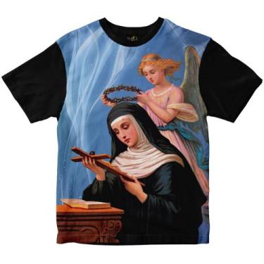 Imagem de Camiseta Católica Santa Rita Msu027 - Rainha Do Brasil