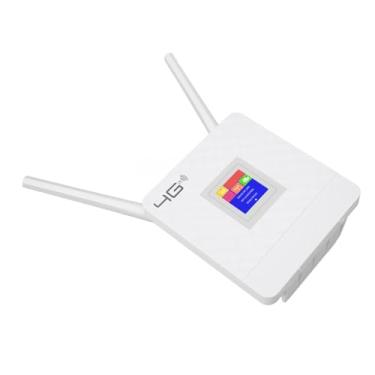 Imagem de Roteador Modem 4G LTE, 300Mbps 100-240V Evita Interferência de Alto Ganho 2 Antenas Roteador Móvel WiFi Hotspot Com Slot para Cartão SIM para Escritório (Plugue UE)