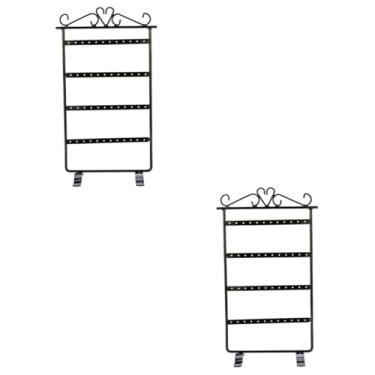 Imagem de NOLITOY 2 Peças Suporte De Colar Suporte De Brinco Suporte De Exibição De Ornamento Suporte De Exibição De Colar Brinco Suporte De Joias Costas De Brinco Para Pinos Brincos De Ferro Rack