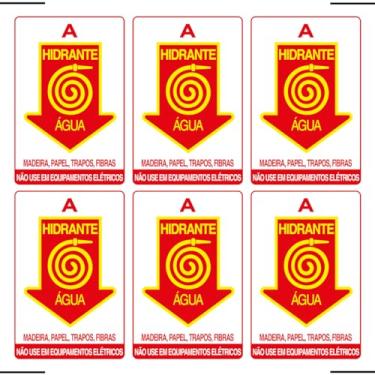Imagem de Combo 6 Placas De Sinalização Hidrante A Água 20X30 Ekomunike - X-710 F9e