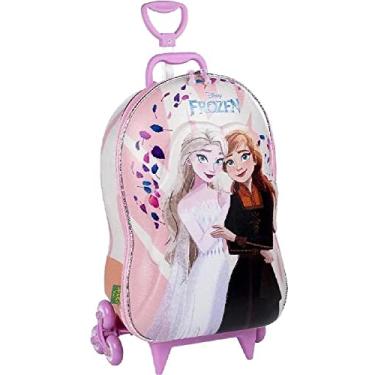 Imagem de Mochila Infantil Princesa Frozen Elsa E Anna Disney Rodinha