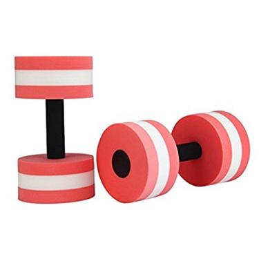 Imagem de BigBoss Halteres de exercício aquático esportivo com barras de mão para exercícios aquáticos – conjunto de 2 – para hidroginástica (rosa)