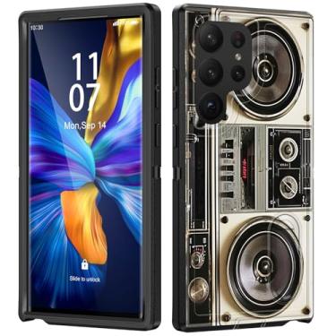 Imagem de BFUKVOU Capa protetora para Galaxy S24 Ultra com suporte embutido, à prova de choque/poeira/queda, 3 camadas, capa protetora de grau militar para Samsung Galaxy S24 Ultra 6,8 polegadas 2024, Boombox