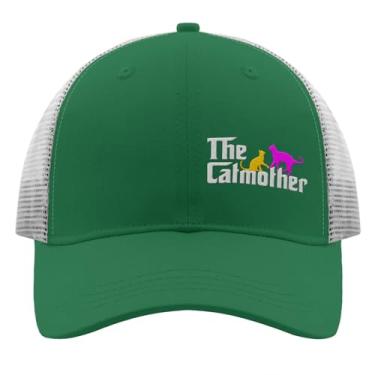 Imagem de Boné de beisebol The Catmother Trucker Hat para adolescentes retrô bordado snapback, Verde, Tamanho Único