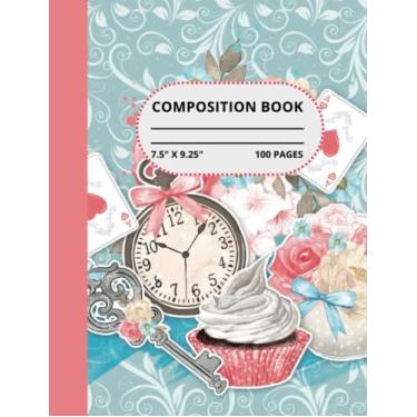 Imagem de Caderno de composição Alice no País das Maravilhas: caderno de composição de fantasia, 100 páginas pautadas 19 x 23 cm