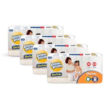 Imagem de Fralda Pom Pom Shortinho Jumbo M 136 Unidades