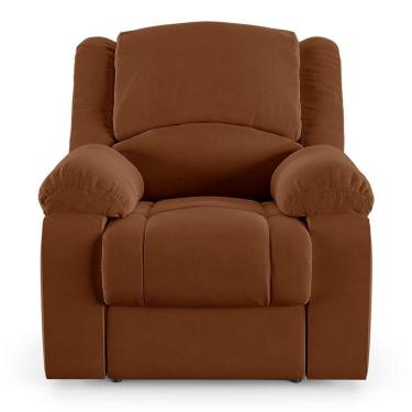 Imagem de Poltrona Do Papai Reclinável Sala De Cinema Barcelona Elétrica Massagem Usb Veludo Terracota
