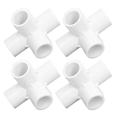 Imagem de Junta de saída lateral de 6 vias, encaixes de tubulação de cotovelo 10 peças, conector de PVC de 20 mm de diâmetro interno, design estereoscópico para tubos de água, móveis, conexões de estufa e