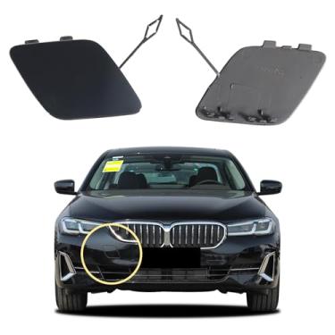 Imagem de Capa de gancho de reboque para para-choque dianteiro de carro compatível com edição de luxo BMW série 5 2021 2022 2023 520 528 530 535 550i tampa de reboque 51119852209 51115A29948 tampa pequena de