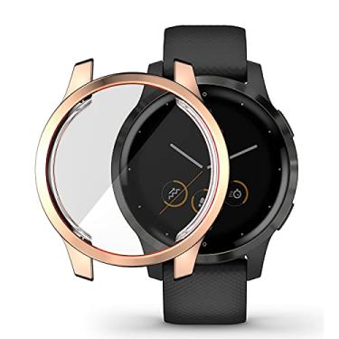 Imagem de Compatível com Garmin Vivoactive 4/Venu 2 45 mm/Vivoactive 4S/venu 2S 40 mm, capa protetora à prova d'água revestida de TPU macio em toda a volta à prova de arranhões (Vivoactive 4S/Venu 2S 40 mm,