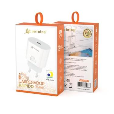 Imagem de Carregador TURBO Rápido USB-C 20W - PEINING, Branco