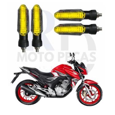 Imagem de Kit Seta para Moto CB 250 TWISTER Pisca Led Universal P53 12V Esportiv