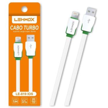 Imagem de Cabo USB Para Ligthing Turbo 3.1A 1M Lehmox