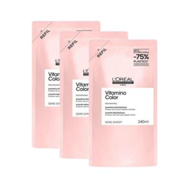 Imagem de Kit 3 Refis Shampool Vitamino Color 240ml - Loreal