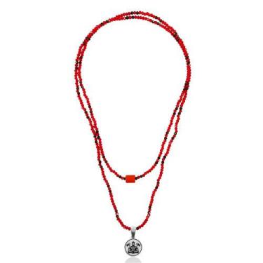 Imagem de Guia de Proteção Xangô Vermelha Mini Cristais - Balaio de Santo