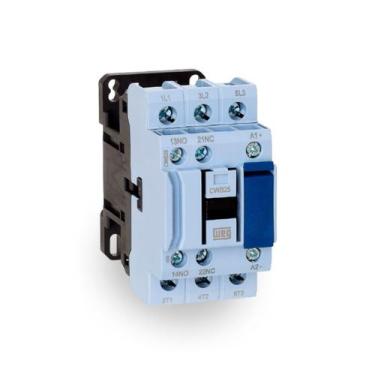 Imagem de Contator Weg 220VCA 25A Tripolar 1NA + 1NF CWB25-11-30D23