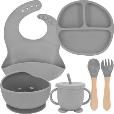 Imagem de Kit 6 Utensílios De Mesa De Silicone Seguros Para Crianças Introdução 