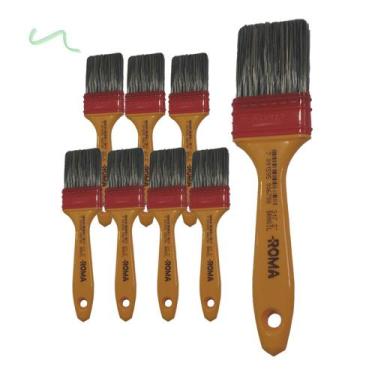 Imagem de Kit 8 Trincha Pincel 317 Gold Gris 2 Polegadas - Roma