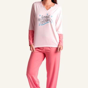 Imagem de Pijama Feminino Good Morning Rosa - Só Noite, GG