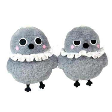 Imagem de Shopular Handmade Love and deepspace Sylus Qin Che Crow Bird Plush Keychain Keyring Cosplay Figure Pendant Game Merch (Dull+Angry)