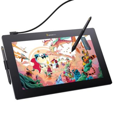 Imagem de Xencelabs Pen Display 16 Essentials, tablet de desenho OLED 4K com tela, tela de desenho portátil com 2 canetas sem bateria para Windows/macOS/Linux, preto