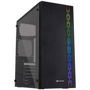 Imagem de Gabinete Gamer, Com Tampa Lateral em Acrilico, MT-G230BK, C3Tech, S/Fo