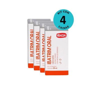 Imagem de Kit Ibatrim Oral Cães e Gatos Ibasa 20ml C/ 4 unidades