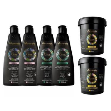 Imagem de Kit Arvensis Cachos 2 Shampoo 2 Condicionador 2 Mascara 2x1