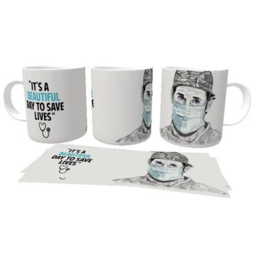 Imagem de Caneca polimero plástico copo  Grey's Anatomy beautiful day save - Emp