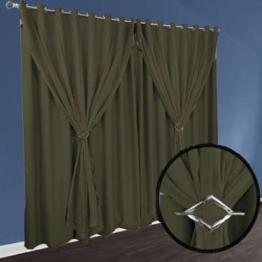 Imagem de cortina blackout tecido grosso Berlim  8,00 x 2,90 preto - Bravin Cort