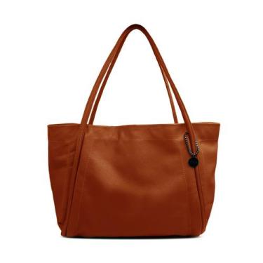 Imagem de Bolsa bag shopping grande de couro caramelo Ayla - Zaia