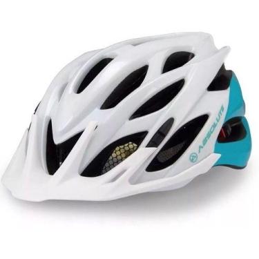 Imagem de Capacete Ciclismo Bike Absolute Wild Mia Led Pisca Viseira, Branco c, 