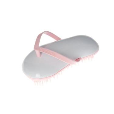 Imagem de Escova de Cabelo Branca e Rosa  - Escova para Desembaraço de Cabelo - 