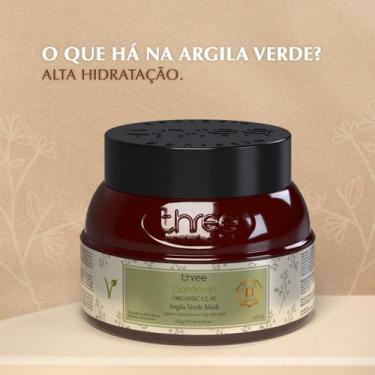 Imagem de Pantovin Cronograma Argila Verde Organic Clay Hidratação Pro - Three T
