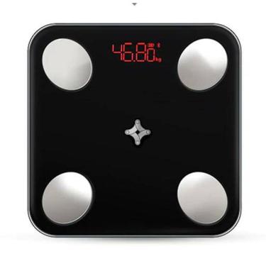 Imagem de Balança Bioimpedancia Corporal Bluetooth Ekaza Vidro Preto