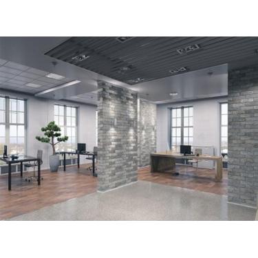 Imagem de BELECO Pano de fundo moderno de escritório de 3 x 2,4 m para videoconferência – fundo elegante para fotografia de casa virtual para janelas de parede de tijolos para vídeo ao vivo, chamadas de zoom