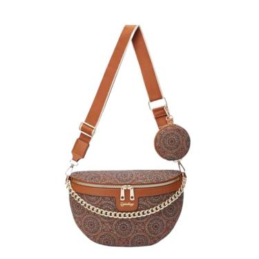 Imagem de Tuokrisa Bolsa de ombro pequena, bolsa de cintura transversal, bolsa de peito feminina, bolsa tiracolo casual, bolsa de ombro, Multicolorido B, 11.4 inches