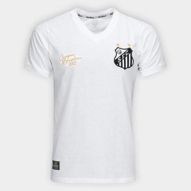 Imagem de Camisa Santos RetrôMania 2002 Masculina, Branco, P