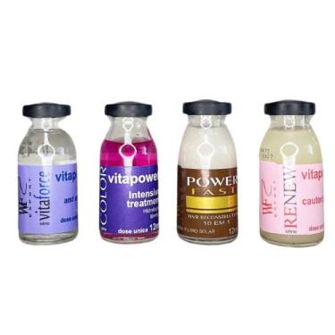 Imagem de Vitamina para Cabelos Kit 4 ampolas Reconstrução, Hidratação e Nutriçã